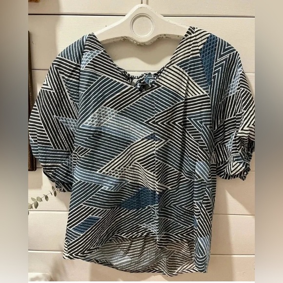 Part Two in Navy white blouse size 36 - Picture 1 of 10